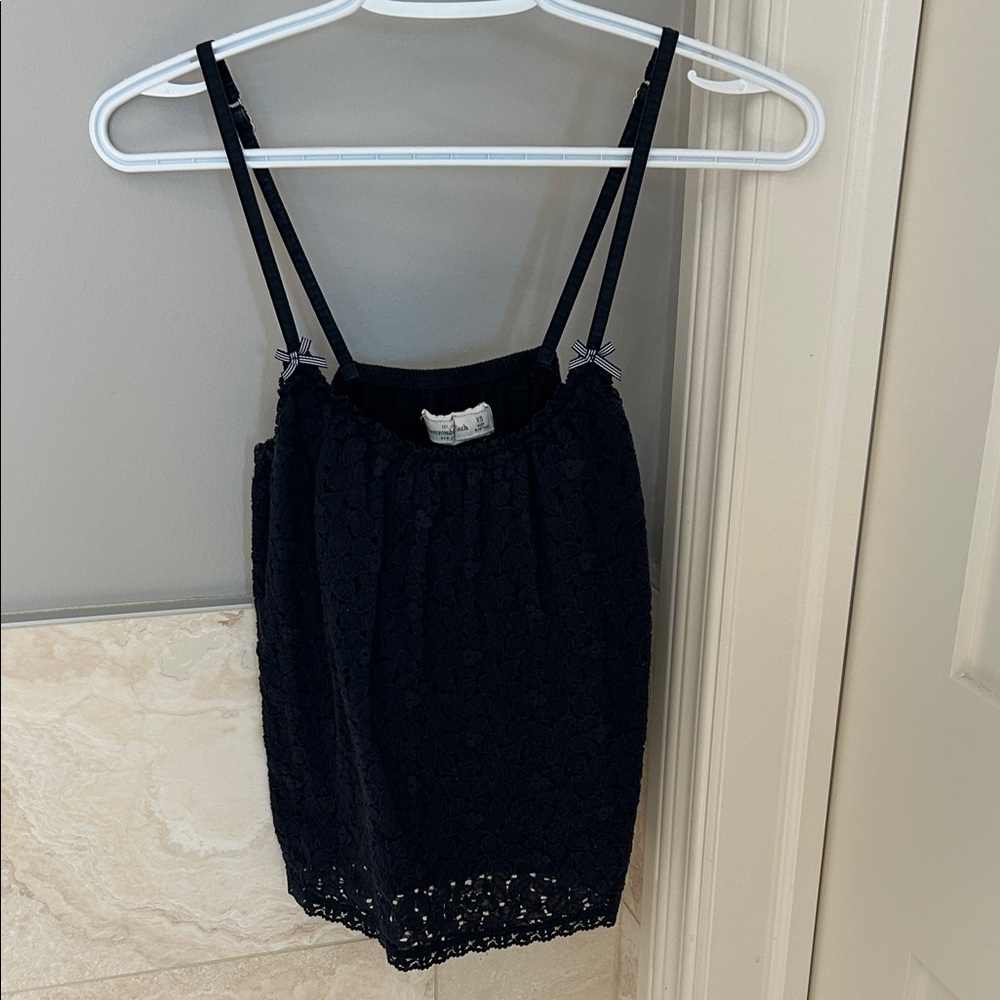 Navy blue Lace tank Top